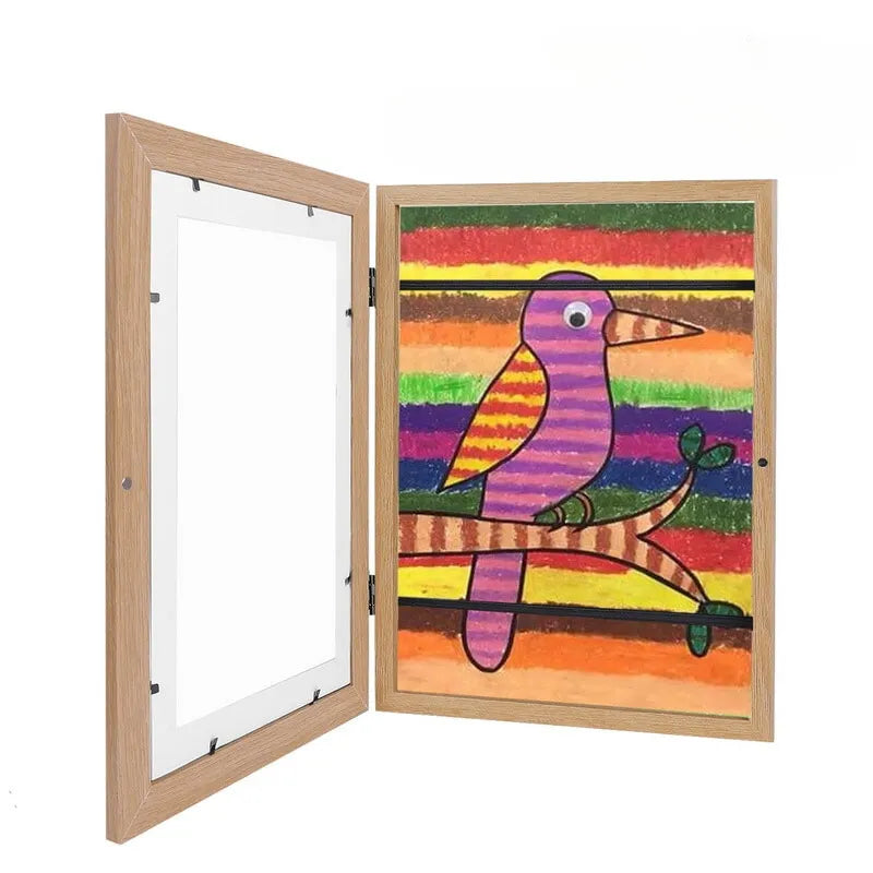 Fidtoy Cadre pour Dessins d'Enfants – Affichage Magnétique Frontal d'Œuvres d'Art Grande Capacité pour Enfants