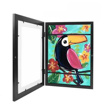 Fidtoy Cadre pour Dessins d'Enfants – Affichage Magnétique Frontal d'Œuvres d'Art Grande Capacité pour Enfants