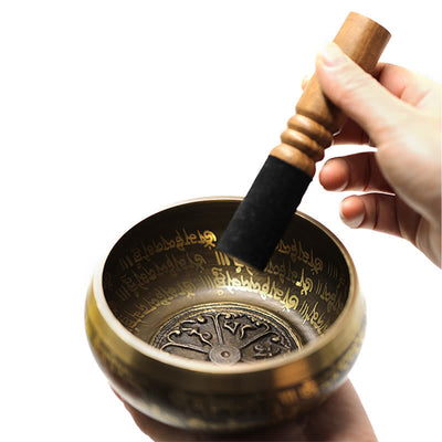 Buddha Stones Tibetan Meditation Sound Bowl Handcrafted for Healing and Mindfulness Singing Bowl Set Singing Bowl buddhastoneshop 11