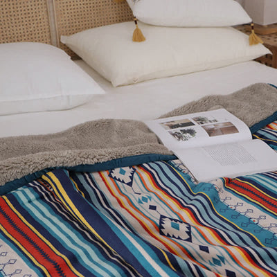 Buddha Stones Geometric Warm Soft Bed Throw Blanket Blanket BS 19