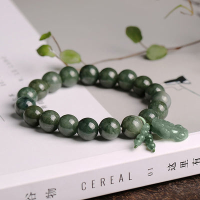 Buddha Stones Tibetan Jade PiXiu Prosperity Bracelet Bracelet BS 2