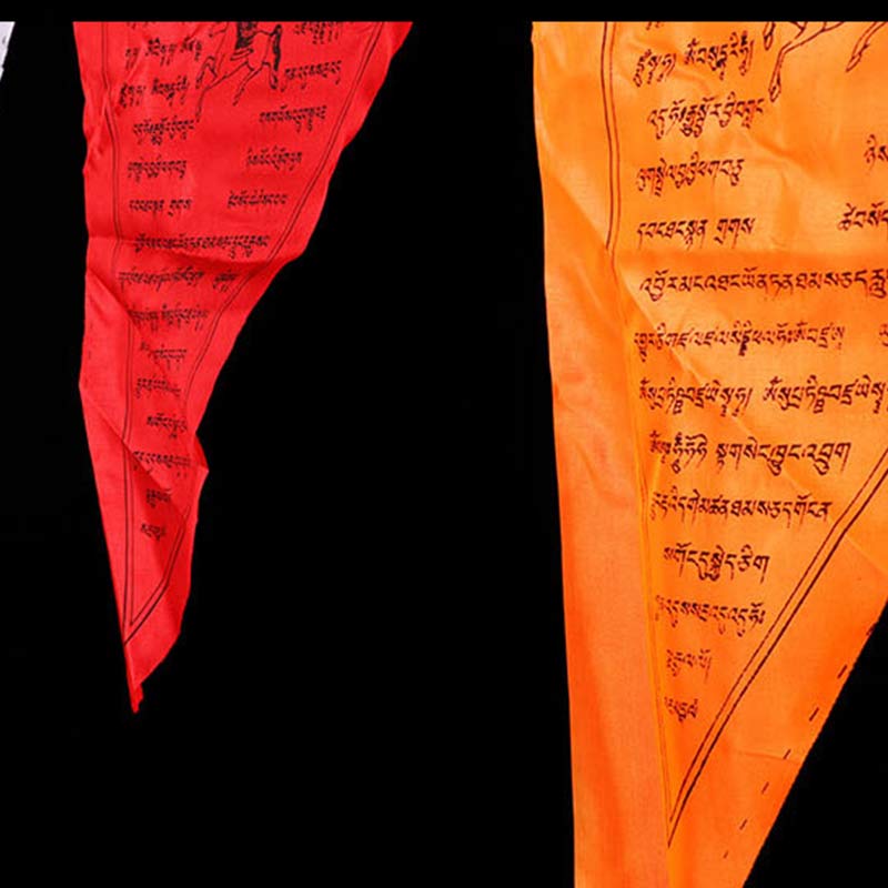 Buddha Stones Tibetan Blessing Outdoor 25 Pcs Triangle Prayer Flag Decoration Decorations buddhastoneshop 5