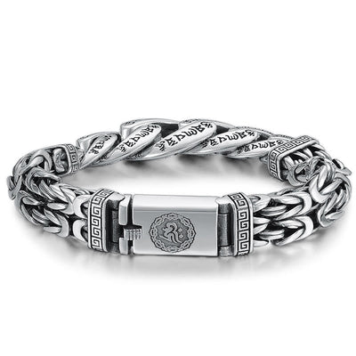 Buddha Stones Om Mani Padme Hum Engraved Peace Purity Bracelet Bracelet BS 4