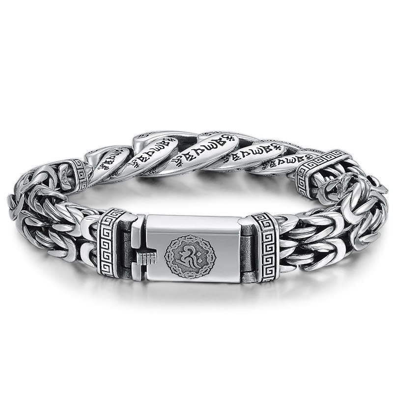 Buddha Stones Om Mani Padme Hum Engraved Peace Purity Bracelet Bracelet BS 4