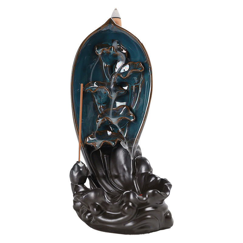 Buddha Stones Waterfall Incense Burner Backflow Incense Holder Incense Burner BS 2