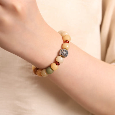 Buddha Stones Natural Bodhi Seed The Lord of the Corpse Forest Om Mani Padme Hum Wisdom Bracelet Bracelet BS 7