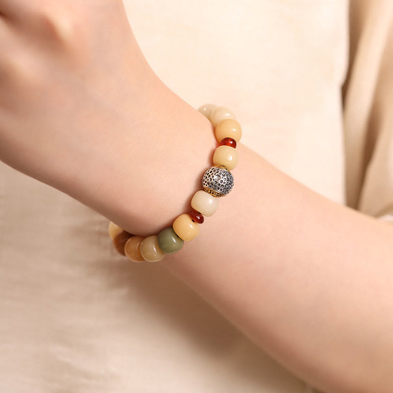 Buddha Stones Natural Bodhi Seed The Lord of the Corpse Forest Om Mani Padme Hum Wisdom Bracelet Bracelet BS 7