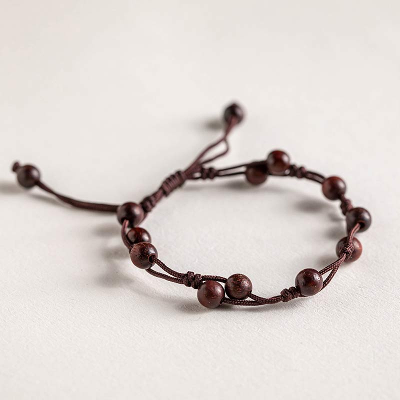 Bracelet calme Foviel en agate rouge, agate mousse et cinabre