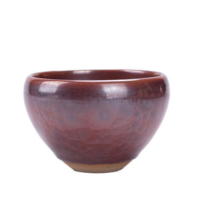 Buddha Stones Handmade Chinese Jianzhan Lotus Design Ceramic Teacup Kung Fu Tea Cup Jian Zhan Tea Cup BS 15