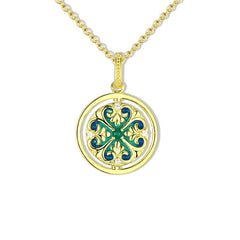 Buddha Stones 925 Sterling Silver Lotus Flower Floral Zircon Enlightenment Rotatable Necklace Pendant Necklaces & Pendants BS LOTUS(Enlightenment♥New Beginning)