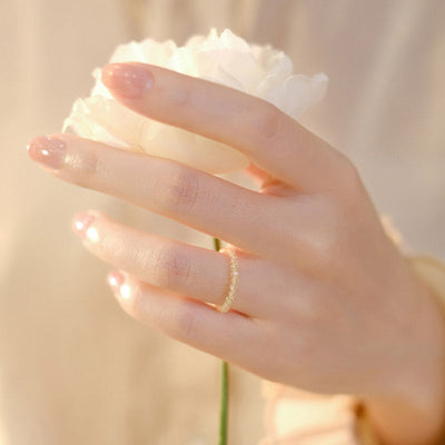 Buddha Stones Natural Citrine Happiness Prosperity Ring Ring BS 1