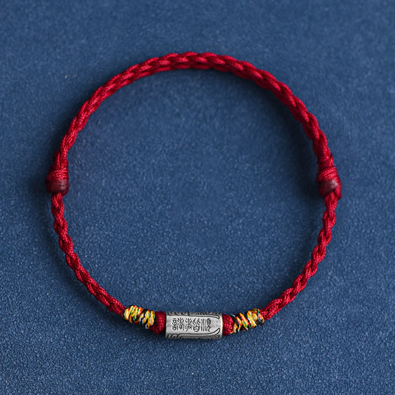 Foviel Handcrafted 925 Sterling Silver Everything Goes Well Design Protection Strength Bracelet Anklet