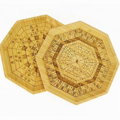 Buddha Stones Feng Shui Bamboo Bagua Map Harmony Energy Map Bagua Map BS 40