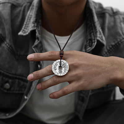 Buddha Stones Bagua Yin Yang Copper Coin Star Balance Energy Necklace Pendant Necklaces & Pendants BS 3
