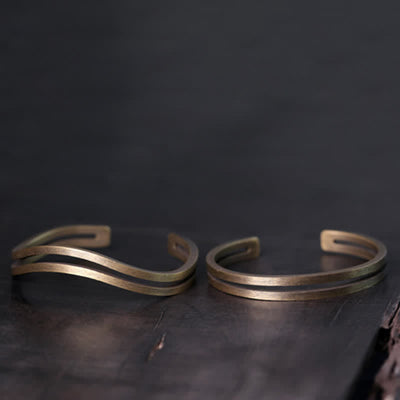Buddha Stones Rustic Copper Luck Viking Cuff Bracelet Bracelet Bangle BS 15