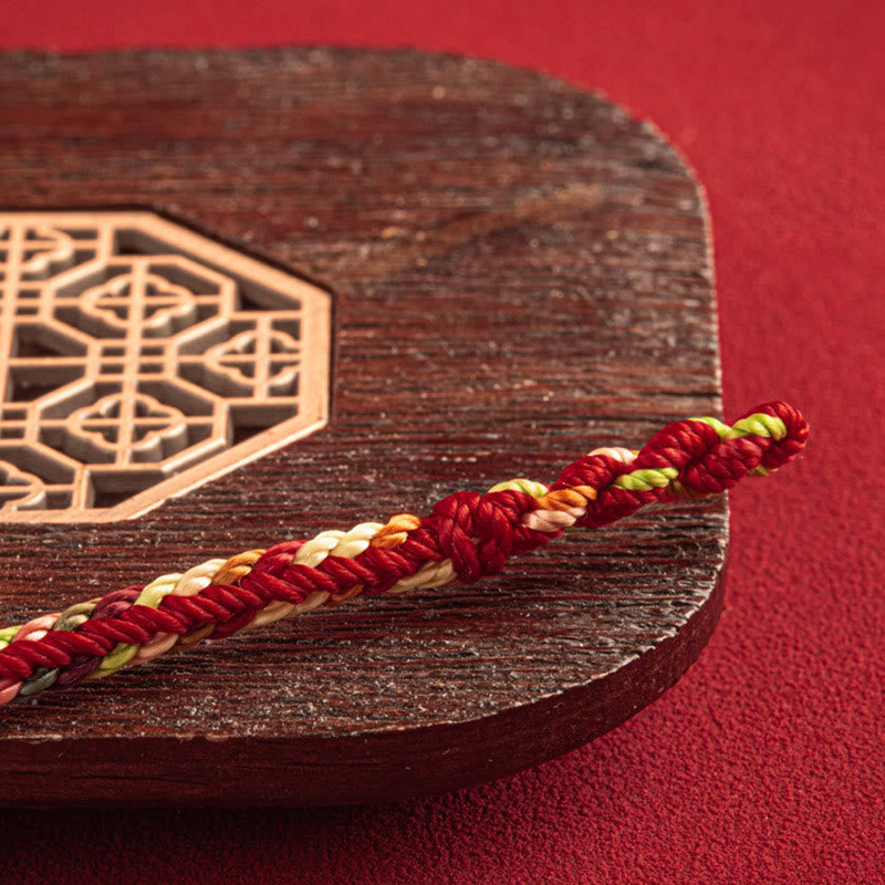 Buddha Stones "May You Be Safe And Lucky In The Year Ahead" Multicolored Bracelet Bracelet BS 4