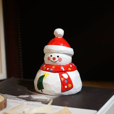 Adornos de Navidad de Madera Maciza Tallados a Mano