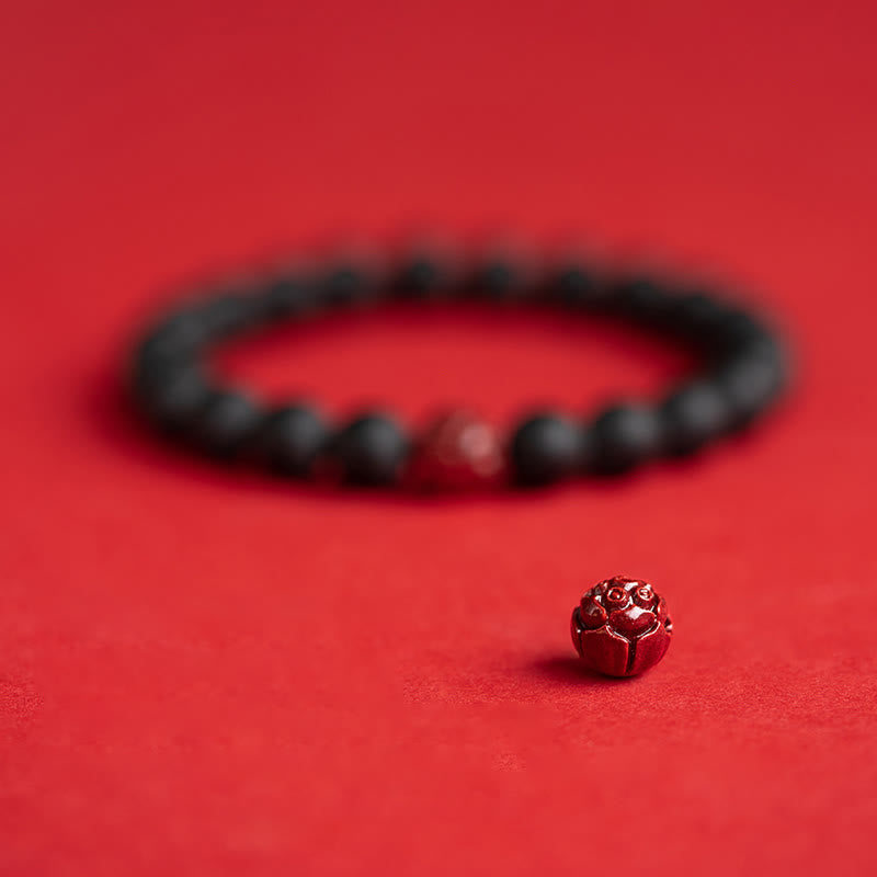 Foviel Tibetan Cypress Cinnabar Lotus Healing Bracelet