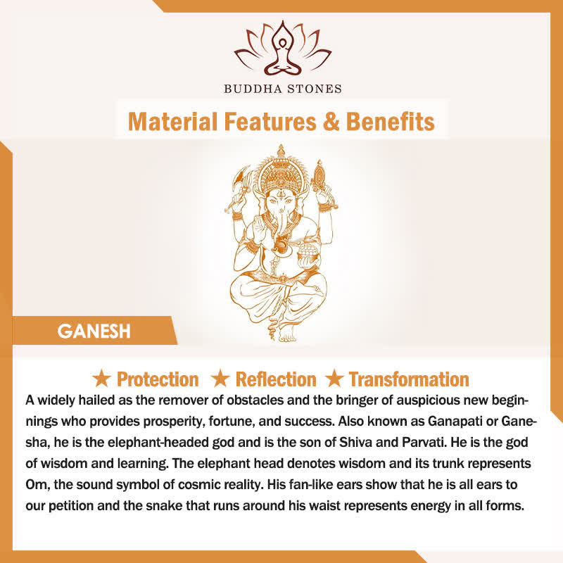 Buddha Stones Pure Tin Ganesh Ganpati Elephant Protection Amulet Necklace Pendant Necklaces & Pendants BS 4