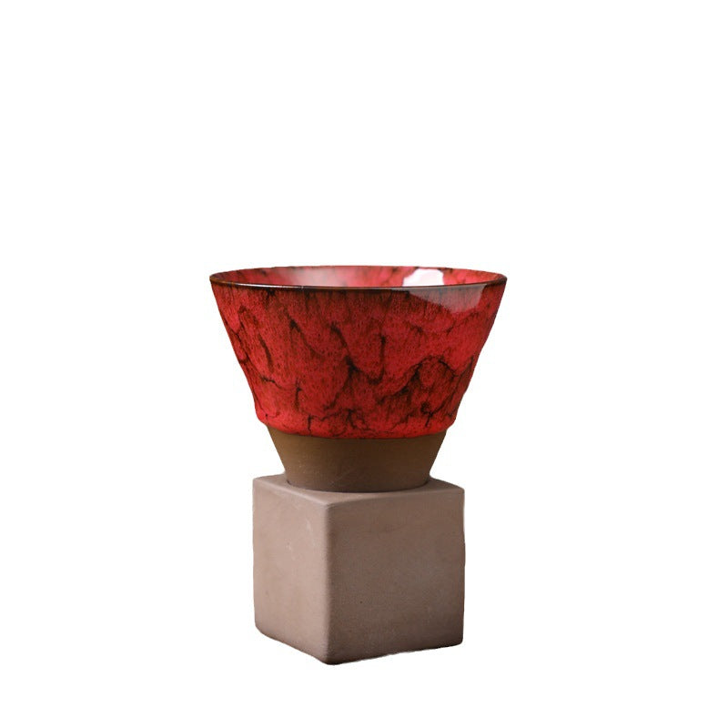 Buddha Stones Retro Kiln Change Ceramic Coffee Mug Tea Latte Espresso Coffee Cup With Base 200ml Coffee Mug BS 13