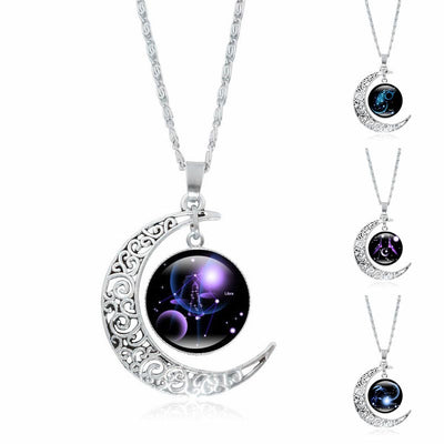 Buddha Stones 12 Constellations of the Zodiac Moon Protection Necklace Chain Pendant Necklaces & Pendants BS 1