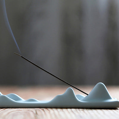 Buddha Stones Mountain Cloud Meditation Balance Incense Holder Incense Burner BS 8