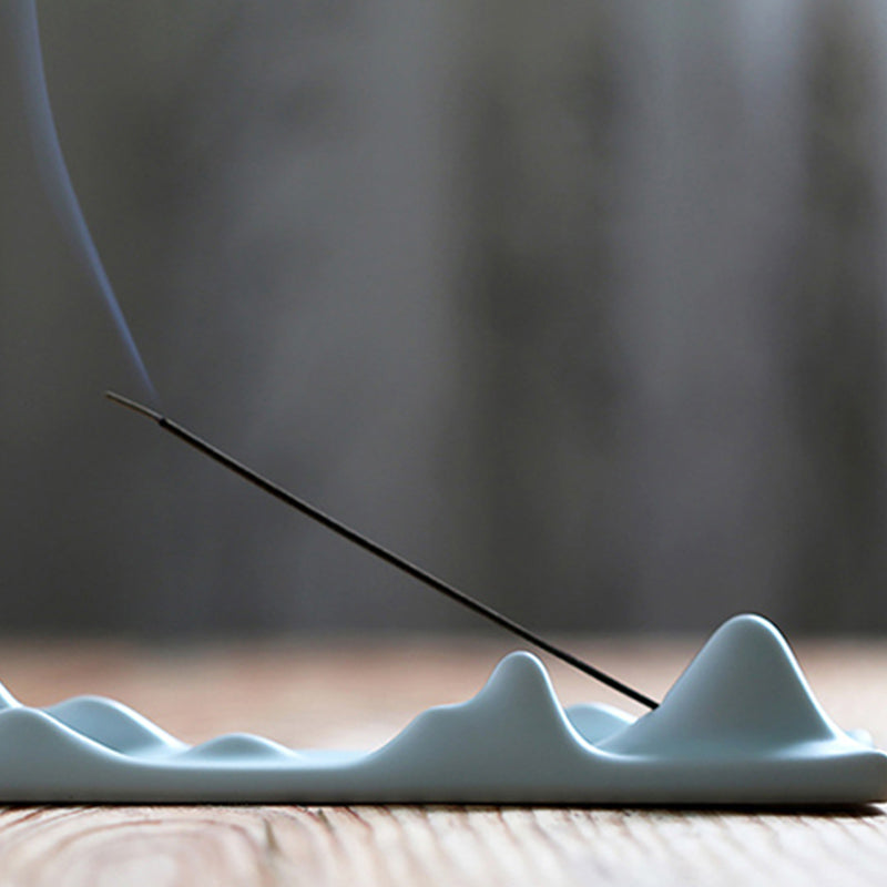 Buddha Stones Mountain Cloud Meditation Balance Incense Holder Incense Burner BS 8