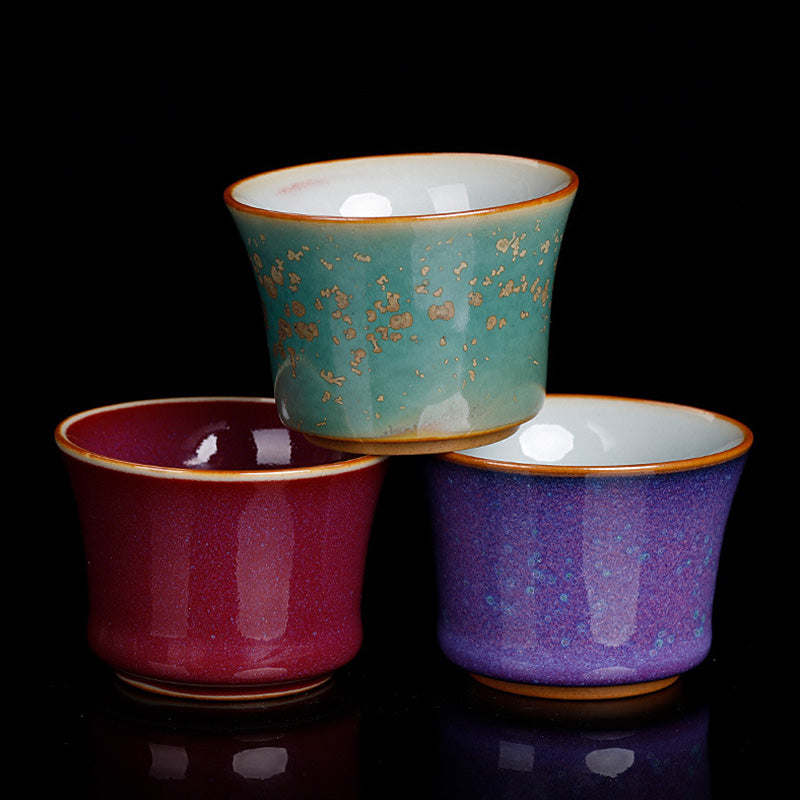 Buddha Stones Kiln Change Ceramic Bamboo Design Teacup Kung Fu Tea Cup Cup BS 1