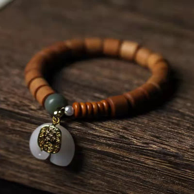 Buddha Stones Sandalwood Jade Elephant Protection Bracelet Bracelet BS 7