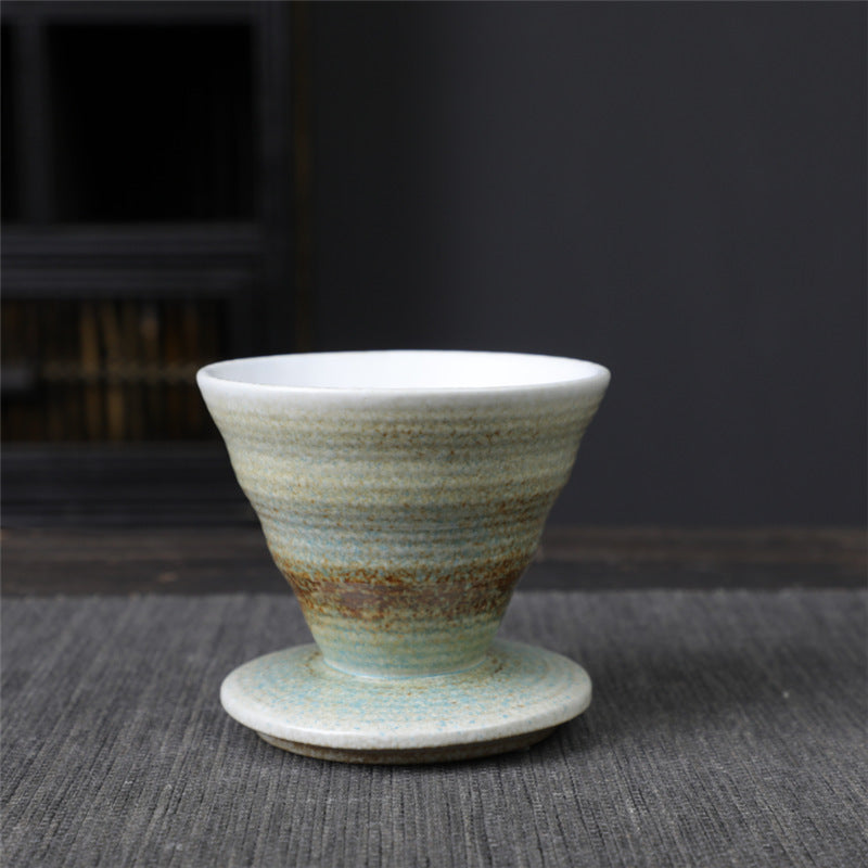 Buddha Stones Vintage Design Ceramic Coffee Mug Tea Espresso Coffee Cup 150ml Coffee Mug BS Azure 9cm*9cm*8cm*150ml