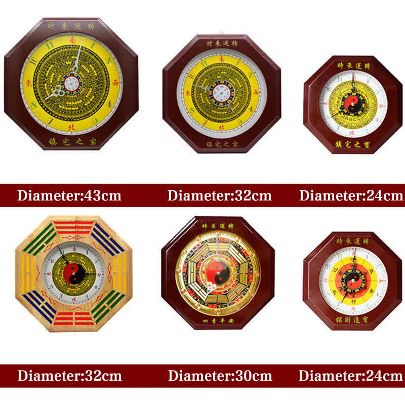 Buddha Stones Feng Shui Bagua Map Balance Energy Map Wall Clock Bagua Map BS 27