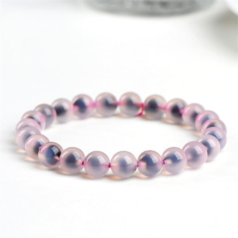 Buddha Stones Natural Colorful Candy Agate Harmony Strength Bead Bracelet Bracelet BS Pink Candy Agate 10mm(19 Beads)