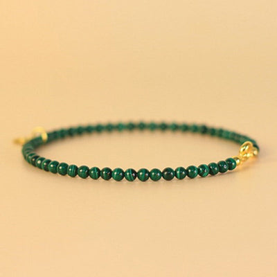 Buddha Stones Natural Malachite Elephant Anti-Anxiety Charm Bracelet Bracelet BS 11