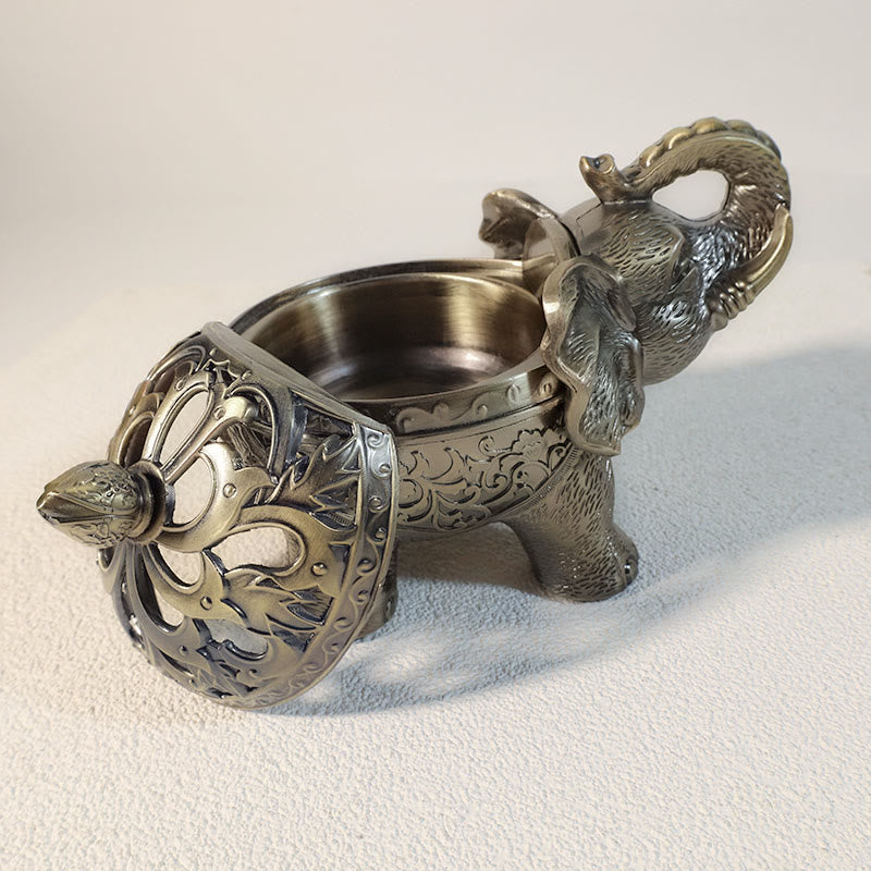 Buddha Stones Elephant Alloy Incense Holder Home Decoration Incense Burner Incense Burner BS 12