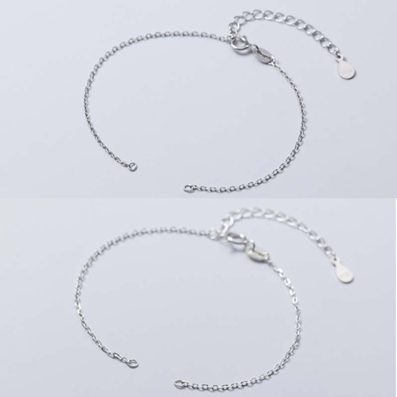 Buddha Stones 925 Sterling Silver Semi-finished Chain Blessing Bracelet Bracelet BS 3