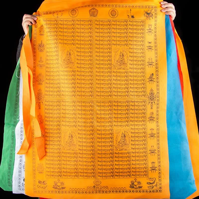 Buddha Stones Tibetan 5 Colors Windhorse Happiness Auspicious Outdoor Prayer Flag TIBETAN PRAYER FLAGS buddhastoneshop 6