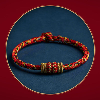 Buddha Stones Tibet Handmade Chinese Zodiac Luck Strength Braided String Bracelet - image 7