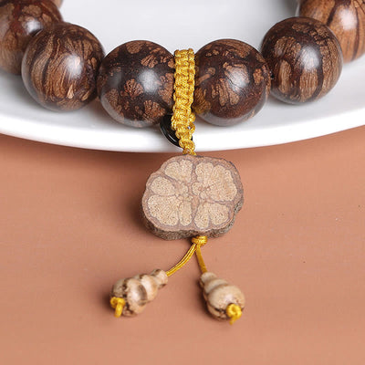 Buddha Stones Plum Blossom Wood Inner Peace Bracelet Bracelet BS 7