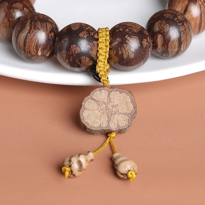 Buddha Stones Plum Blossom Wood Inner Peace Bracelet Bracelet BS 7