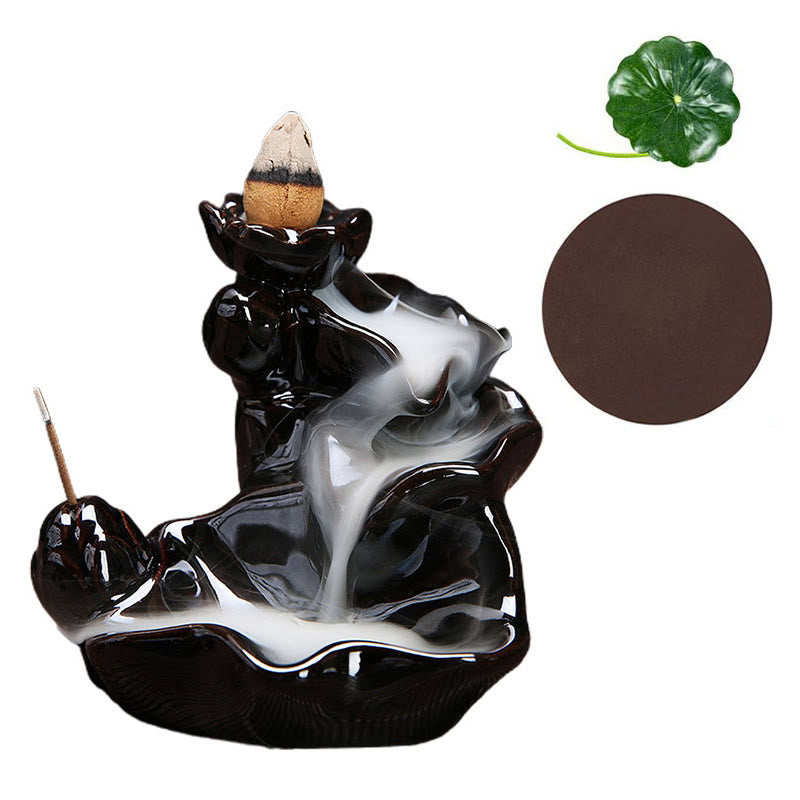 Handcrafted Waterfall Incense Holder Backflow Cone Ceramic Burner Incense Burner BS 5