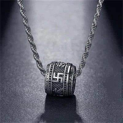 Buddha Stones Tibet Om Mani Padme Hum Protection Necklace Pendant Necklaces & Pendants BS 2