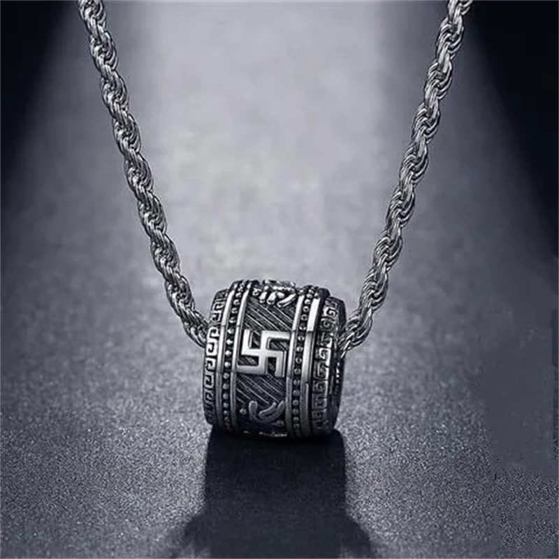 Buddha Stones Tibet Om Mani Padme Hum Protection Necklace Pendant Necklaces & Pendants BS 2