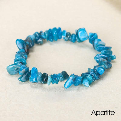 Natural Irregular Shape Crystal Stone Warmth Soothing Bracelet Bracelet BS Apatite