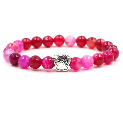 Indian Agate Green Agate Dog Paw Positive Calm Bracelet Bracelet BS Red Agate (Confidence ♥ Calm)