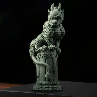 Buddha Stones Feng Shui Standing Sitting Dragon Success Luck Home Decoration Decorations BS 5