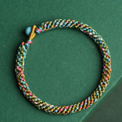 Buddha Stones Colorful Rope Luck Handcrafted Braided Child Adult Bracelet Bracelet BS 1