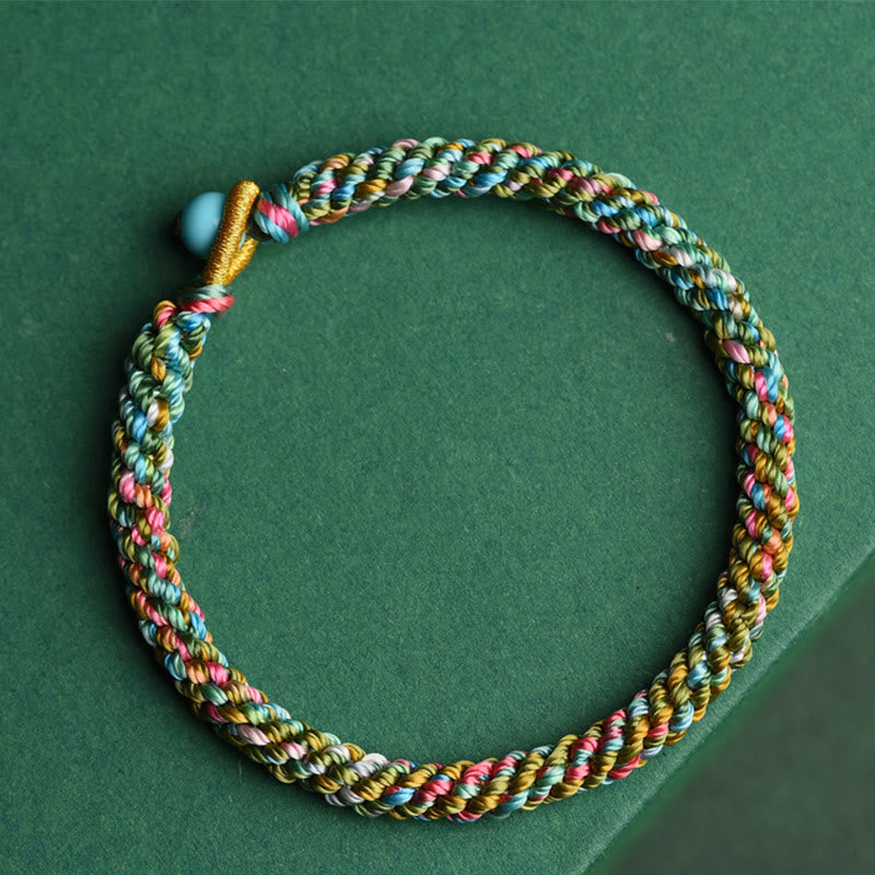 Buddha Stones Colorful Rope Luck Handcrafted Braided Child Adult Bracelet Bracelet BS 1