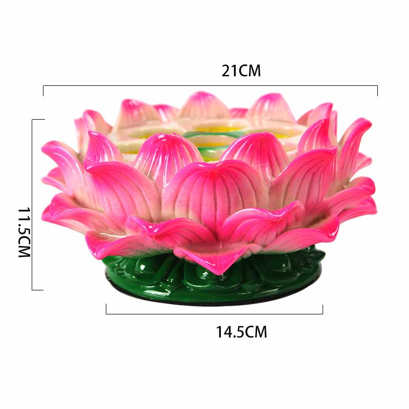 Buddha Stones Meditation Prayer Altar Lotus Flower Candle Holder Buddhist Temple Rituals Use Items Prayer Altar BS Lotus Resin Candle Holder
