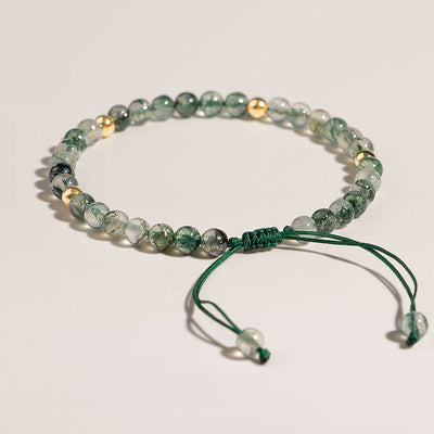 Buddha Stones Moss Agate Lucky Balance Bracelet Bracelet BS 2