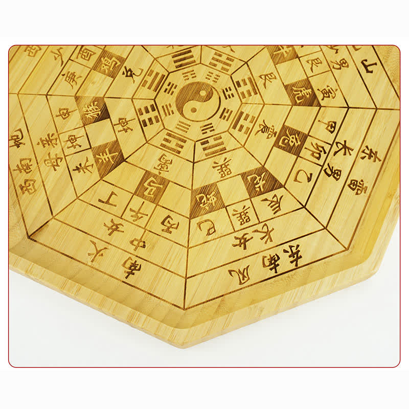Buddha Stones Feng Shui Bamboo Bagua Map Harmony Energy Map Bagua Map BS 36